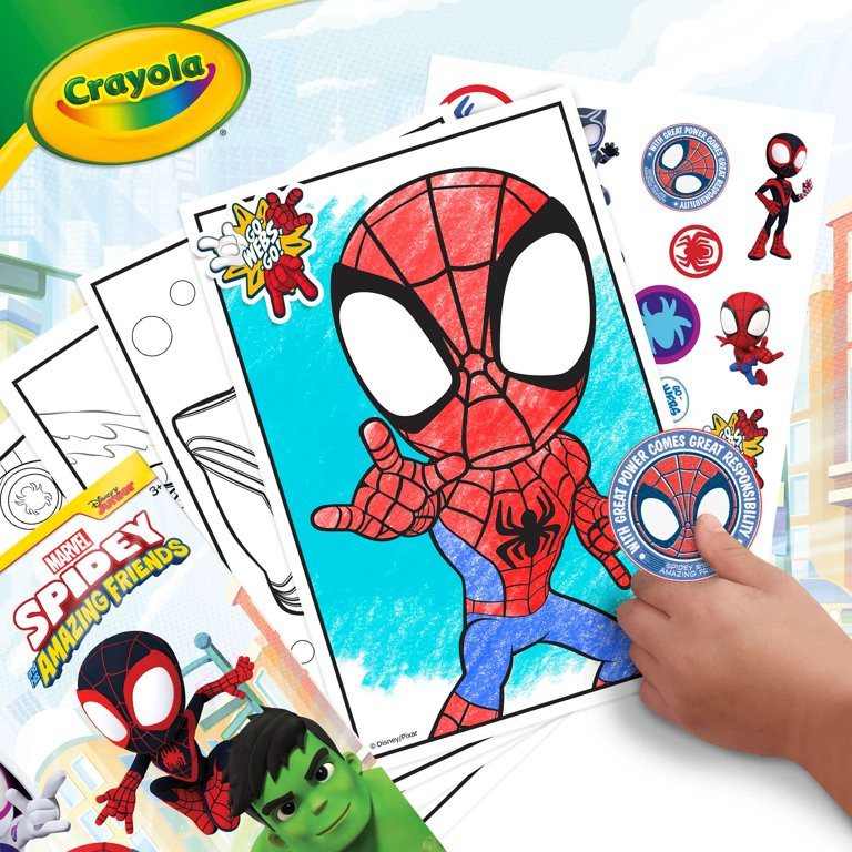 Crayola Spidey and His Amazing Friends Coloring Book with Stickers, 96 Pgs, Easter Activity, Arts... | Walmart (US)