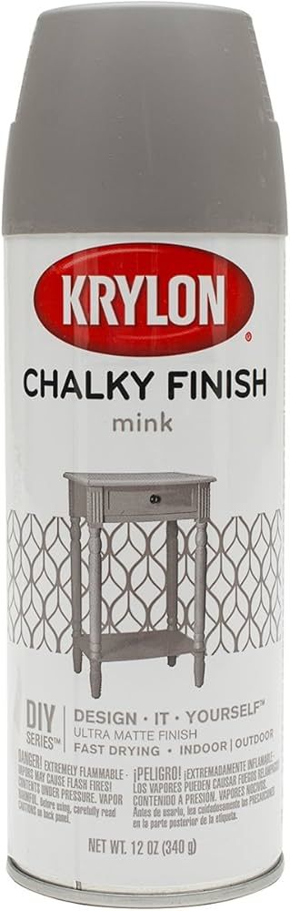 Krylon K04106007 Mink, Chalky Finish Spray Paint, 12 oz, 12 Ounce (Pack of 1) | Amazon (US)