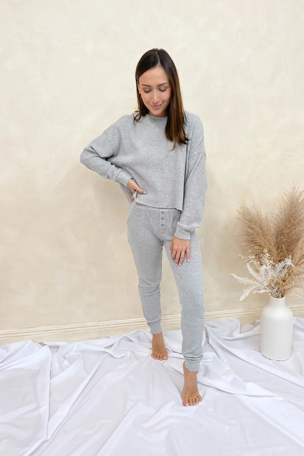Z Supply Celine Heather Grey Long Sleeve | Aria Rose