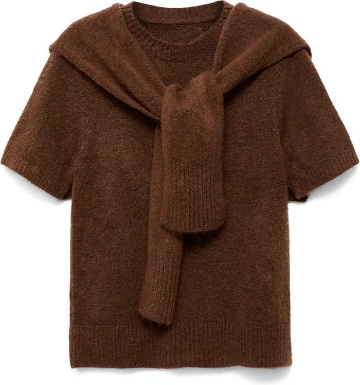 MANGO Leire Tie Neck Sweater | Nordstrom | Nordstrom