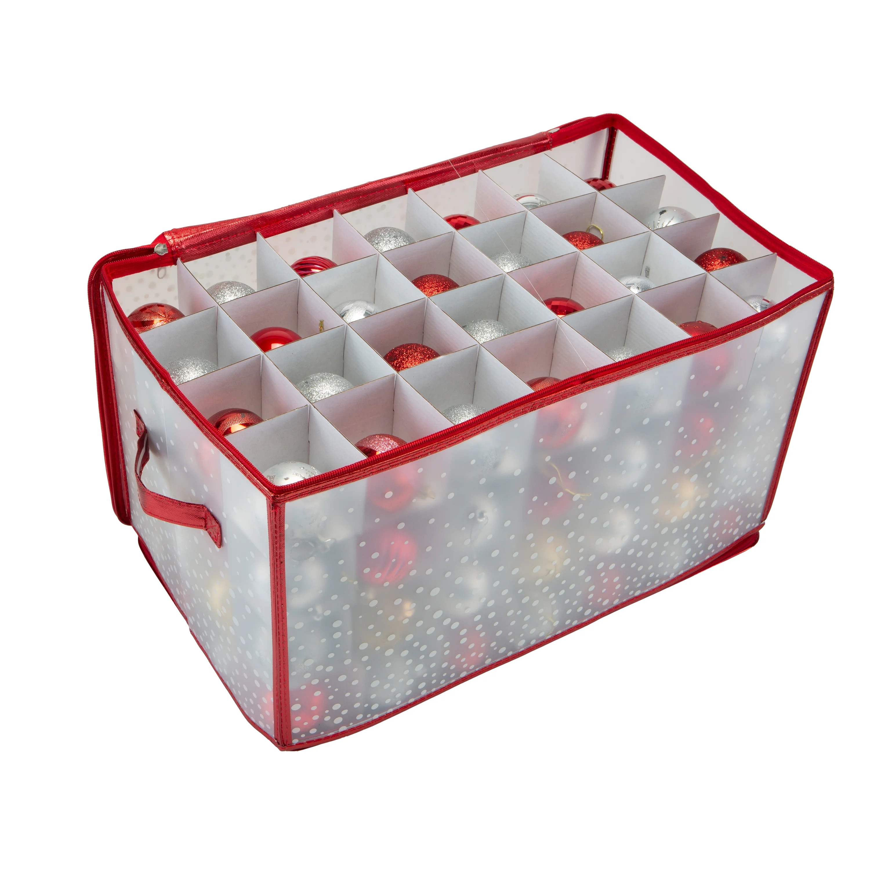 Simplify 112-Count Plastic Ornament Organizer in Red | Walmart (US)
