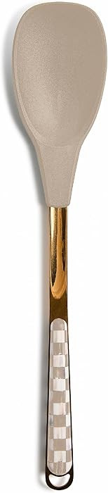 MACKENZIE-CHILDS Kitchen Spoon, Silicone Cooking Spoon, Brown-and-White Mocha Check | Amazon (US)