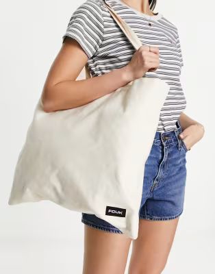 French Connection canvas tote bag in white | ASOS (Global)