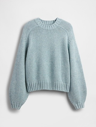Cotton-Blend Relaxed Crewneck Sweater | Gap (US)