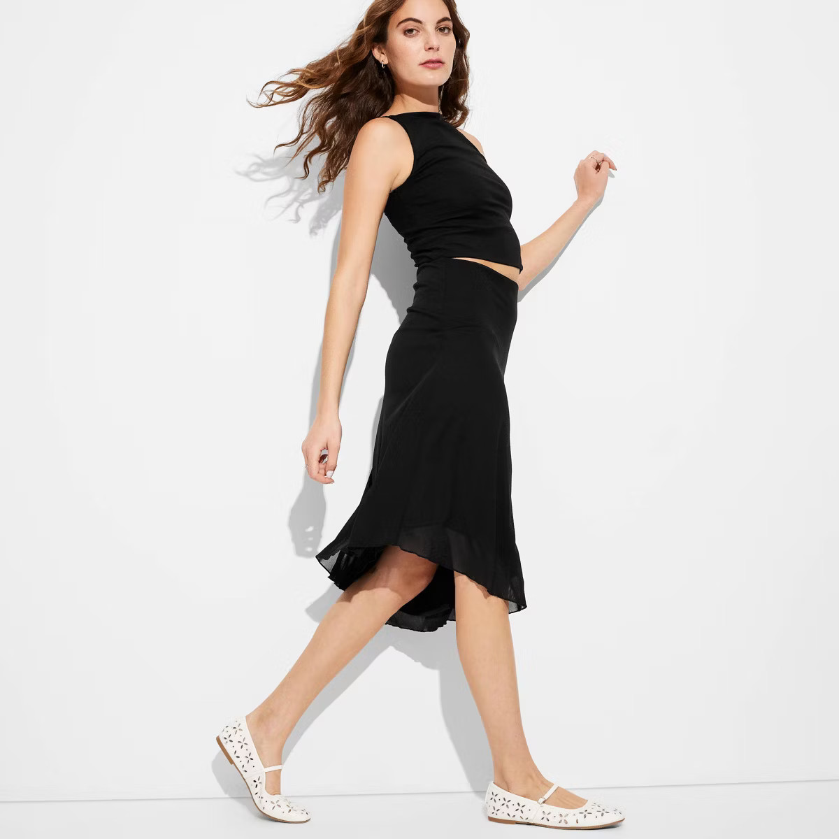 Women's Asymmetrical Maxi A-Line Skirt - Wild Fable™ | Target