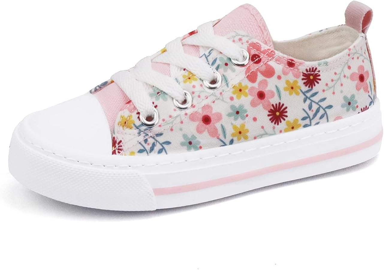 ToandonToddler Kids Sneakers Sparkle Fashion Glitter Sequins Canvas Shoes | Amazon (US)