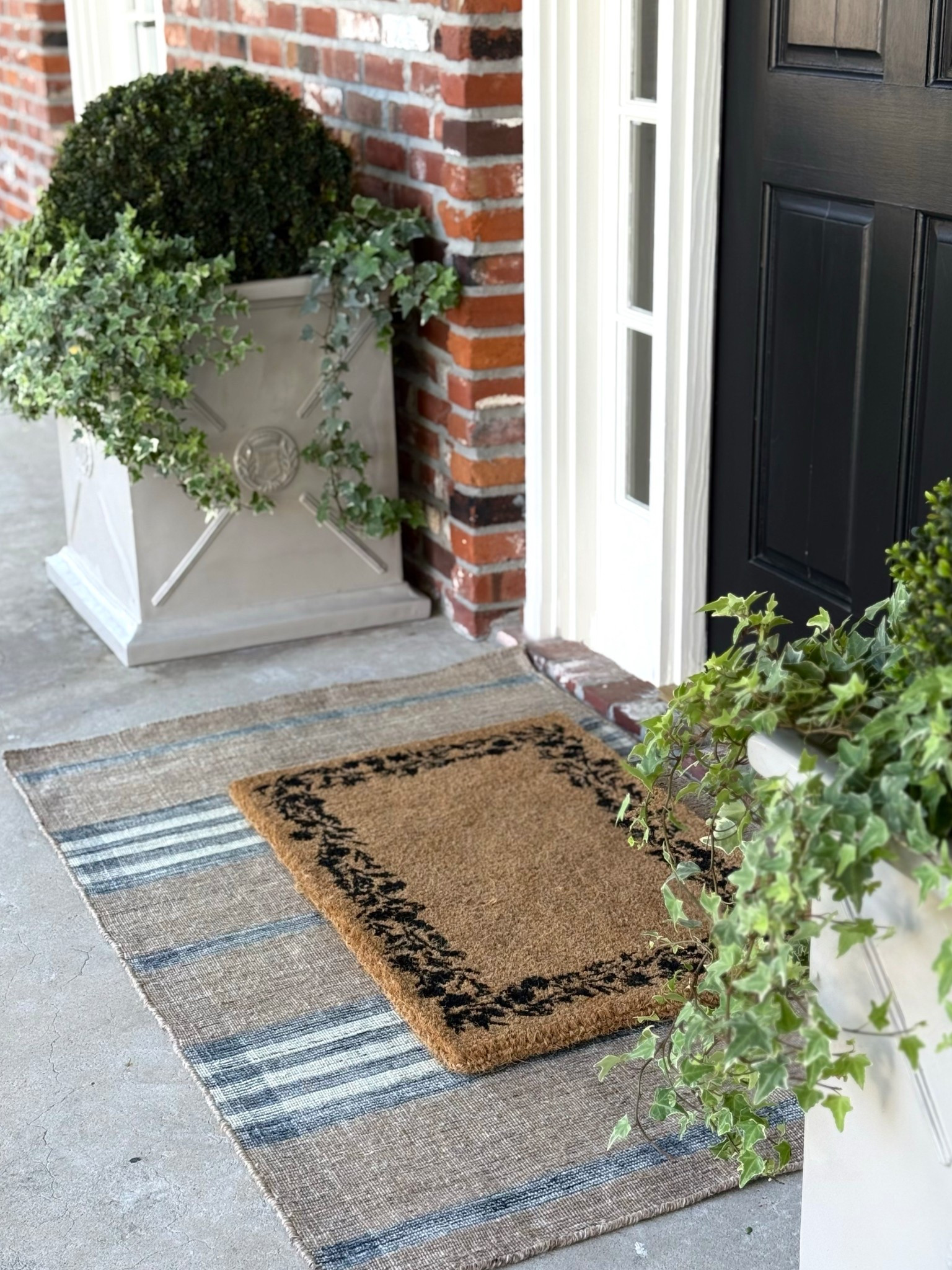 Love this layered front door mat combo! 

Outdoor rug
Layered door mat 
Target door mat
Target finds 
Target rug 
Target decor
Studio McGee target 
Front porch decor 
Front porch inspo 
McGee and co 
McGee and co dupe 
McGee and co outdoor 
Target outdoor 
Front porch decoration 
Front porch planters
Outdoor planters 

#LTKHome #LTKU #LTKSaleAlert