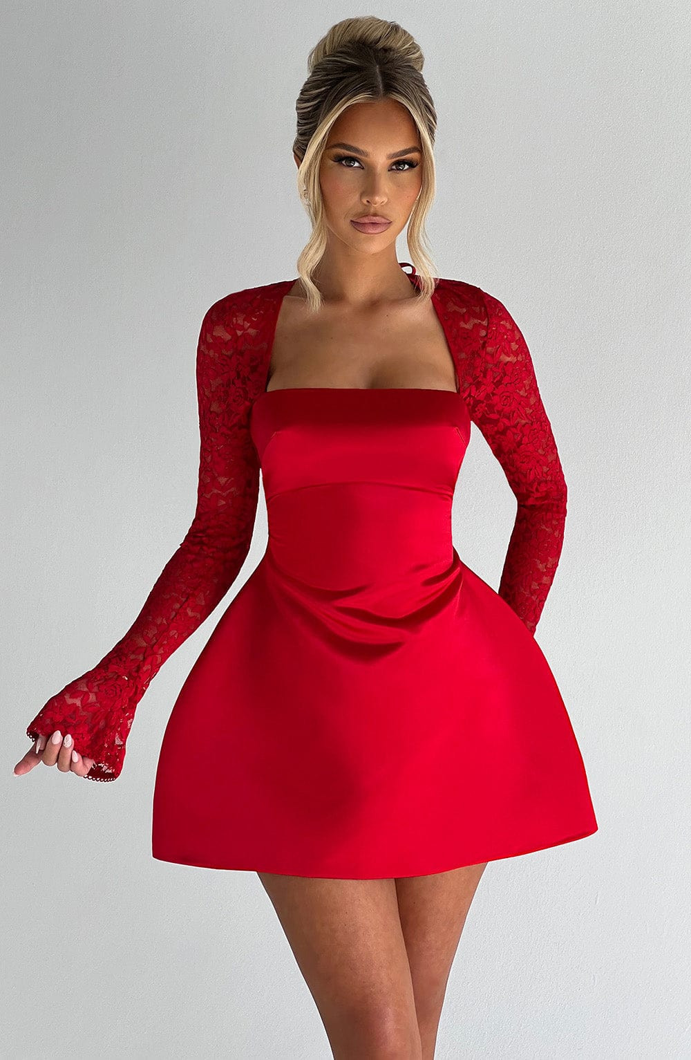 Sadie Mini Dress - Red | Babyboo (global)