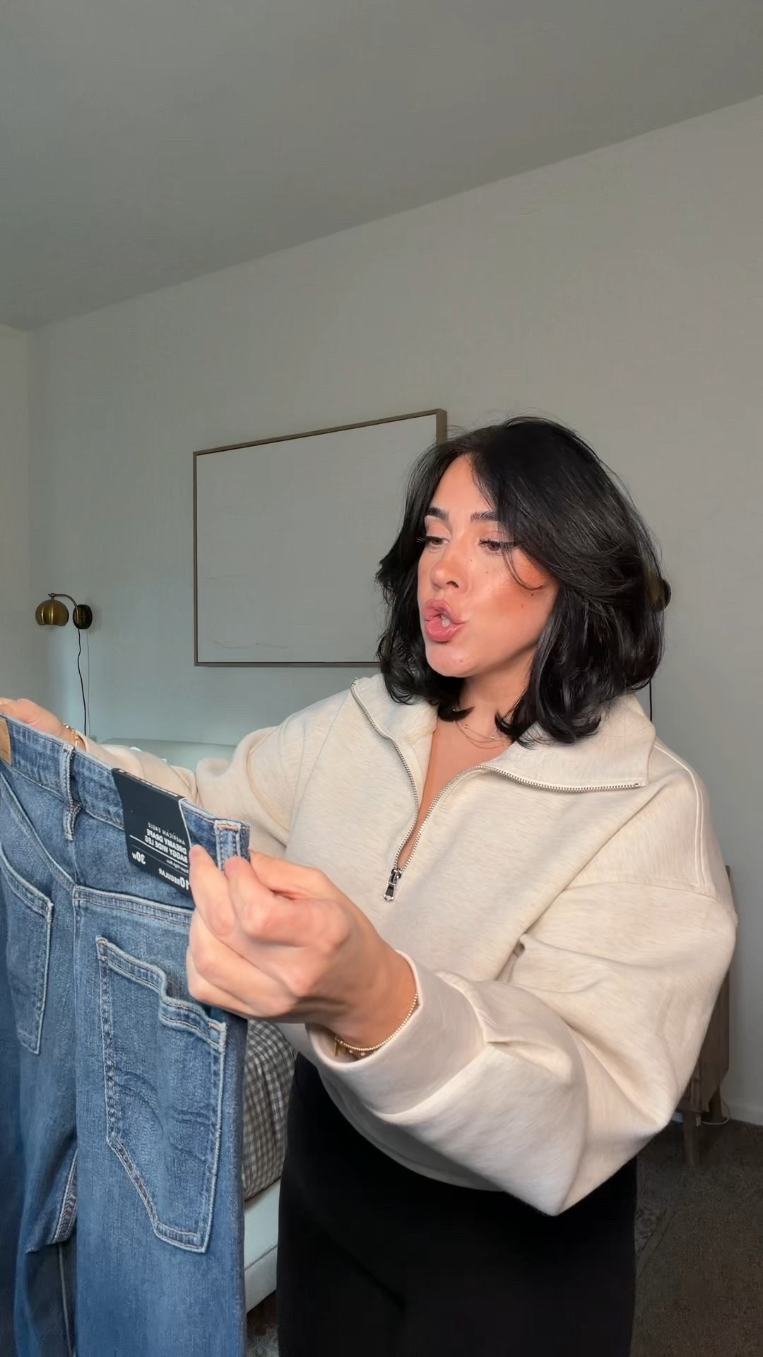 High rise and stretchy, but not too stretchy. Size 10. True to size! I’m 5’5. 

#LTKootd #LTKMidsize #LTKSeasonal