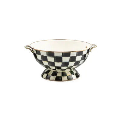 MACKENZIE CHILDS Courtly Check Enameled Steel Everything Bowl in Black/White at Nordstrom | Nordstrom