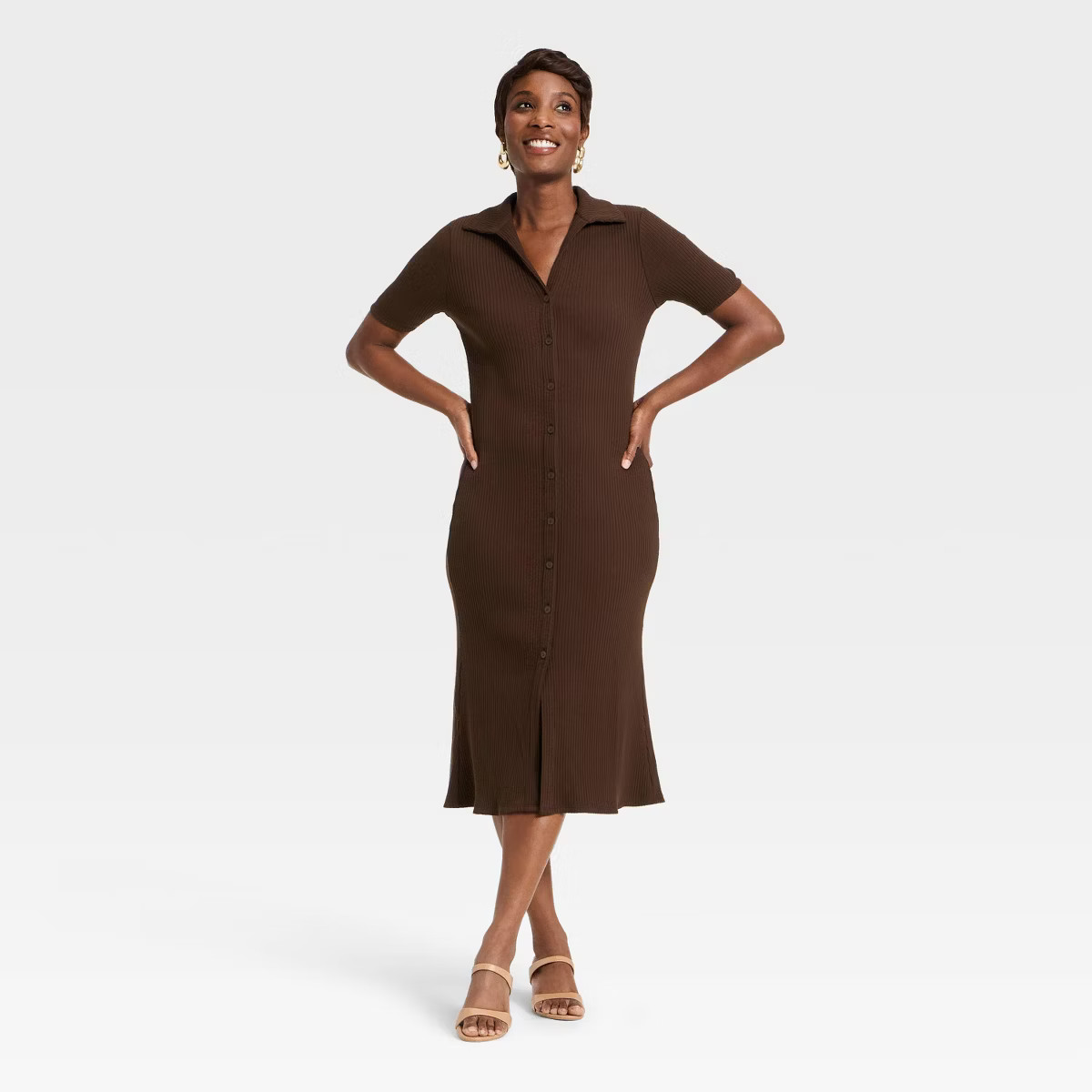 Women's Button-Down Midi Dress - A New Day™ | Target