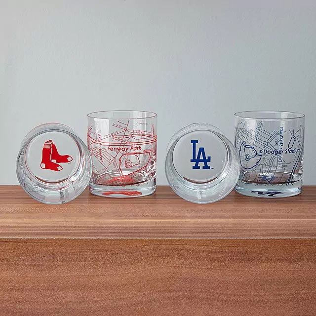 Baseball Park Map Glasses - Set of 2 | UncommonGoods