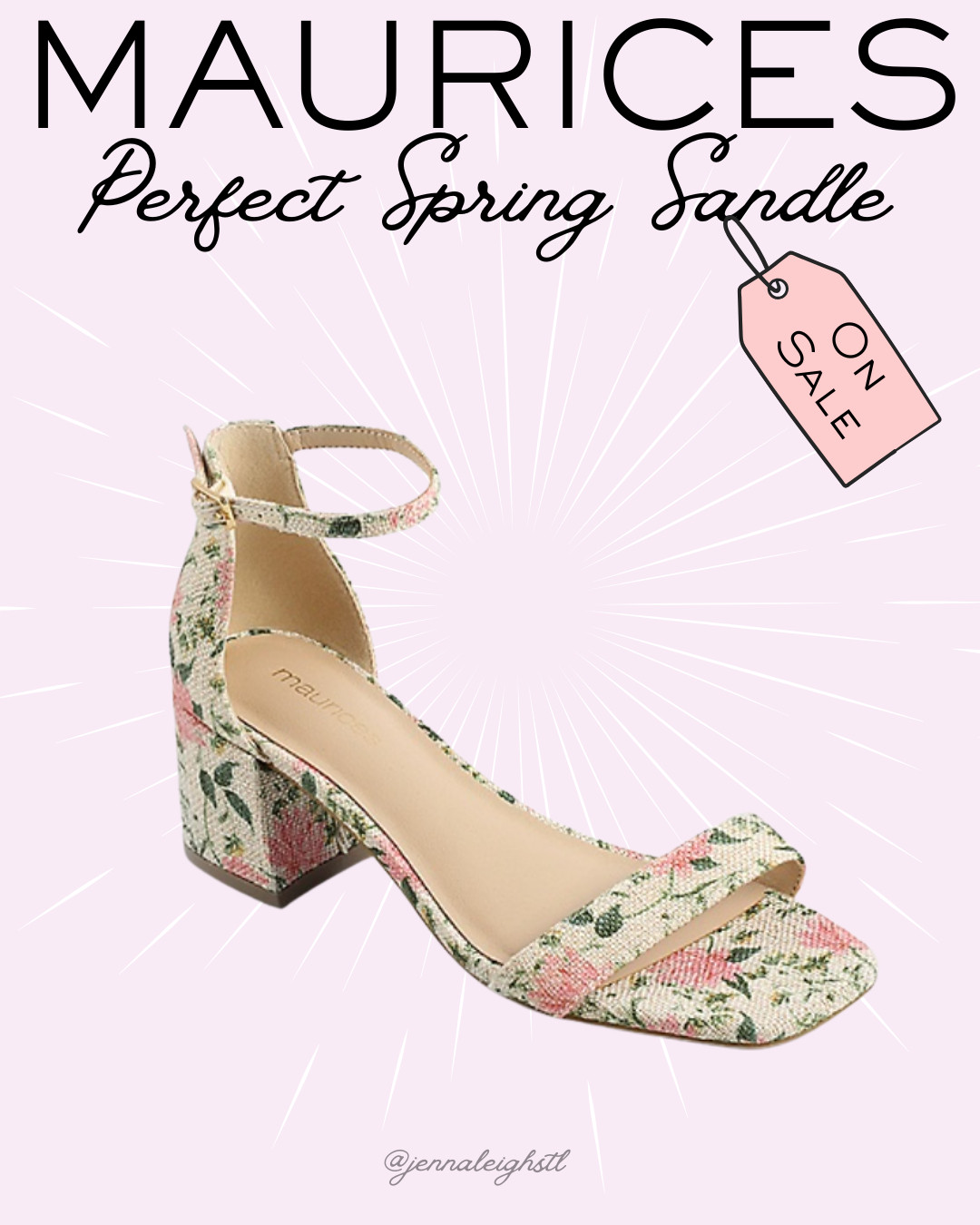 Maurices has the perfect spring or Easter Sunday shoe and it’s on sale today. These SuperCush floral open toe block heel sandals are so pretty. 🌸 

 #LTKSeasonal #LTKSaleAlert #LTKMidsize