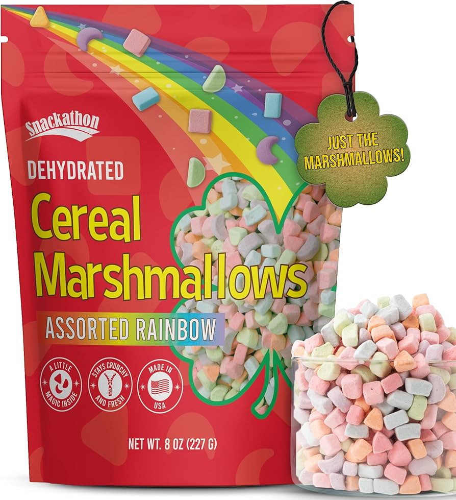 Snackathon Dehydrated Cereal Marshmallows, Assorted Rainbow Mini Bits, 8 OZ Resealable Bulk Bag ... | Amazon (US)
