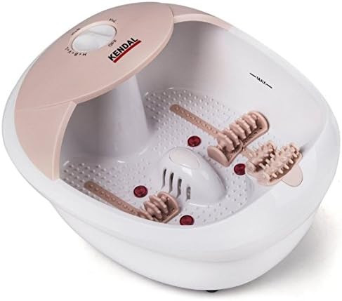 All in one foot spa bath massager w/heat, HF vibration, O2 bubbles red light (Pink) | Amazon (US)