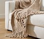 Textured Basketweave Knit Throw Blanket | Pottery Barn (US)
