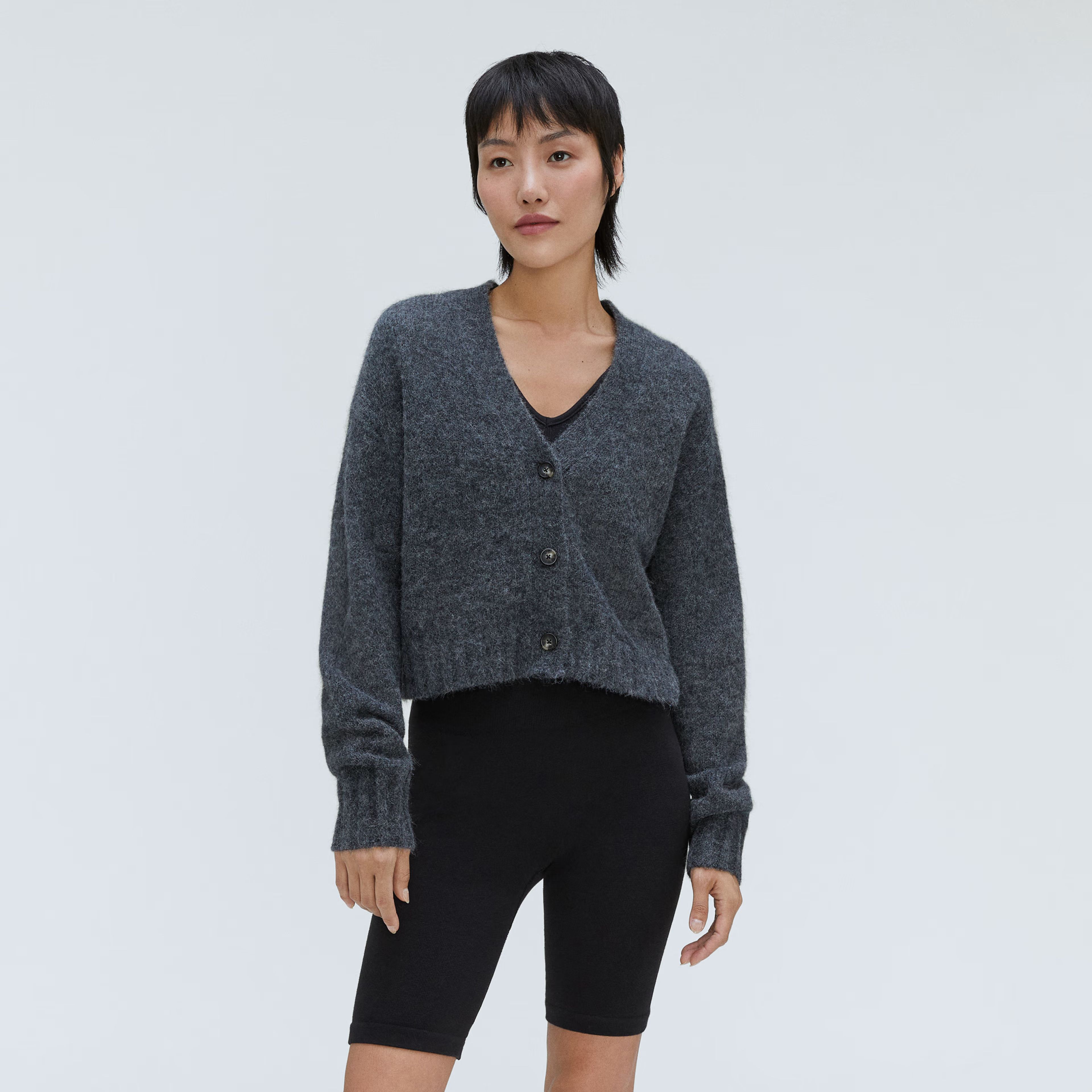 The Alpaca V-Neck Cropped Cardigan | Everlane