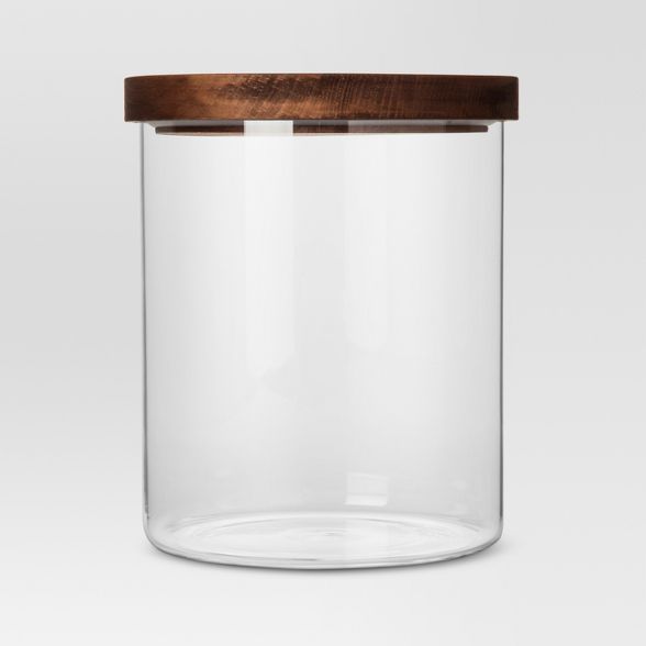 Glass Storage Canister with wood lid - 105oz - Threshold™ | Target