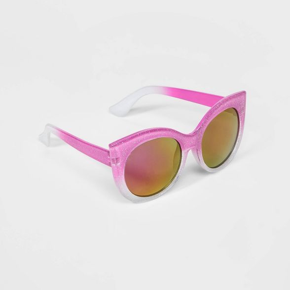 Girls' Glitter Sunglasses - Cat & Jack™ Pink | Target