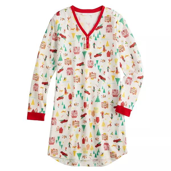 Girls 4-16 LC Lauren Conrad Jammies For Your Families® Holiday Village Nightgown | Kohl's