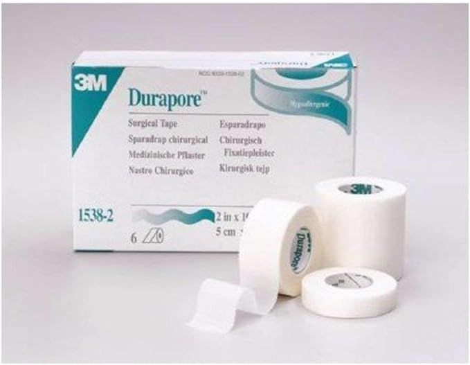 3M Healthcare Durapore Silk-Like Cloth Surgical Tape 2" x 10 yds, Hypoallergenic Adhesive, Water ... | Amazon (US)
