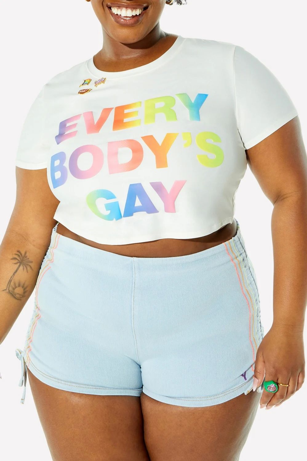 Pride Cropped Tee | Fabletics - North America