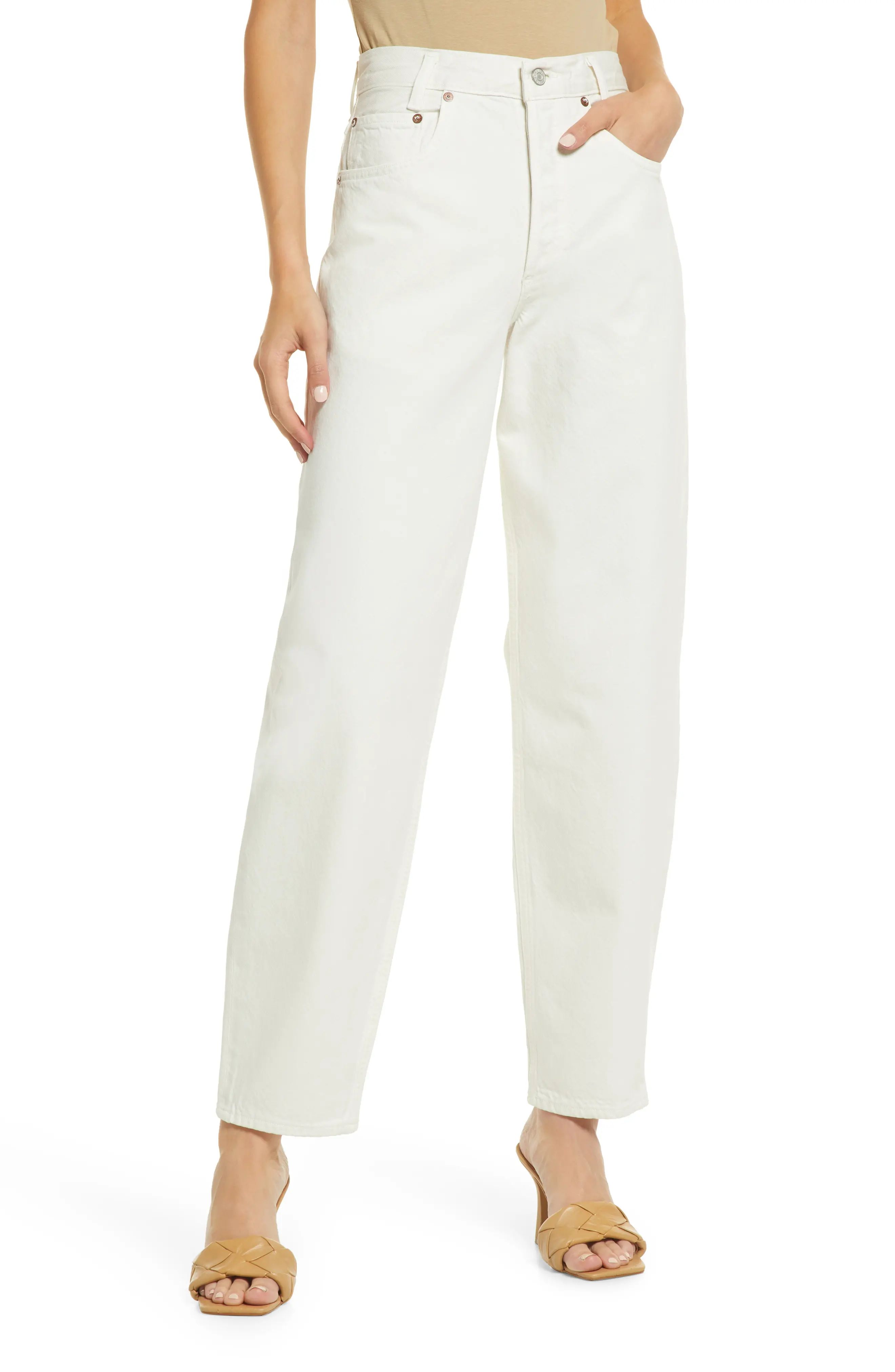 AGOLDE Tapered Baggy Straight Leg Jeans in Drum at Nordstrom, Size 30 | Nordstrom