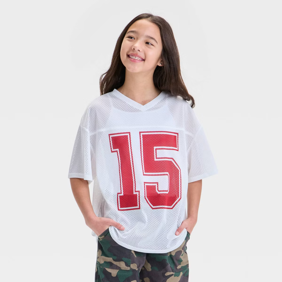 Girls' Short Sleeve Mesh Jersey  Shirt - art class™ | Target