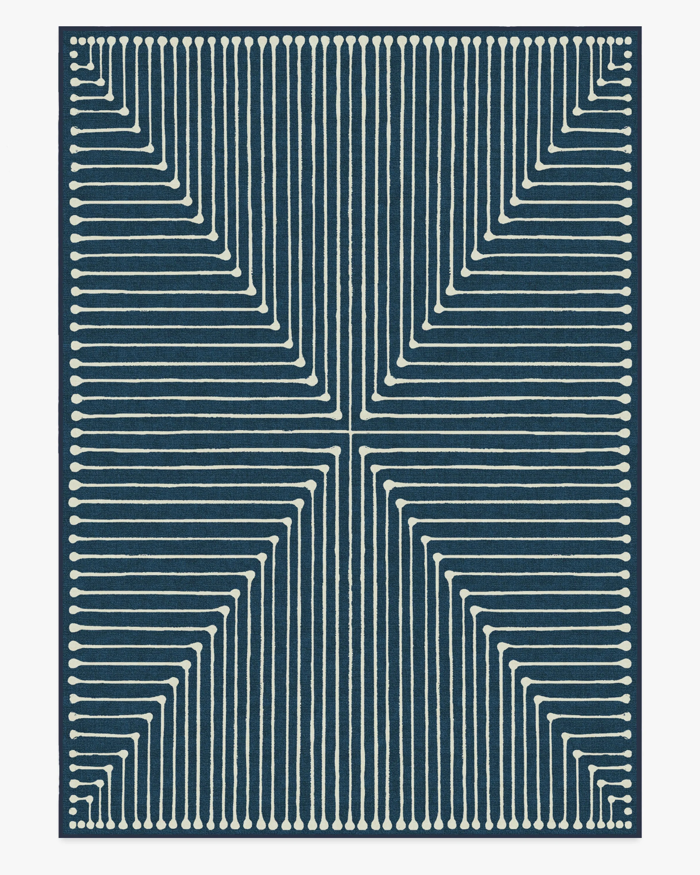 Inkdrop Lapis Blue Flatwoven Rug by Jonathan Adler | Ruggable