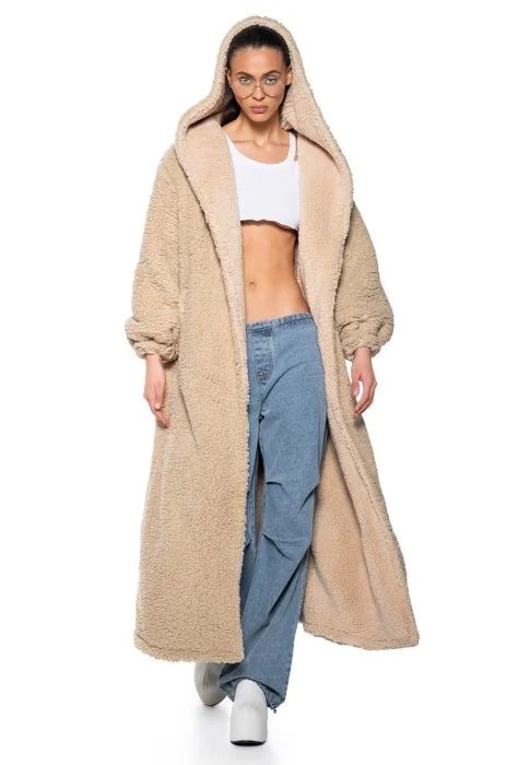 EWE BETTER BELIEVE IT FUZZY SHERPA COAT | AKIRA