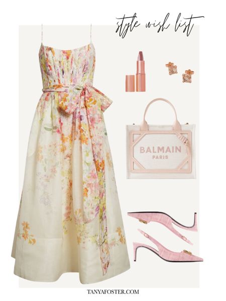 Gorgeous floral dress with pink accessories for spring! 

#LTKSeasonal #LTKwedding #LTKstyletip