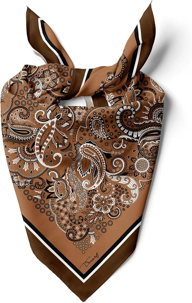 Womens Satin Head Scarf Square | Silk Like Silky Polyester Hair Bandana Wrap Neck Scarf Lightweig... | Amazon (US)