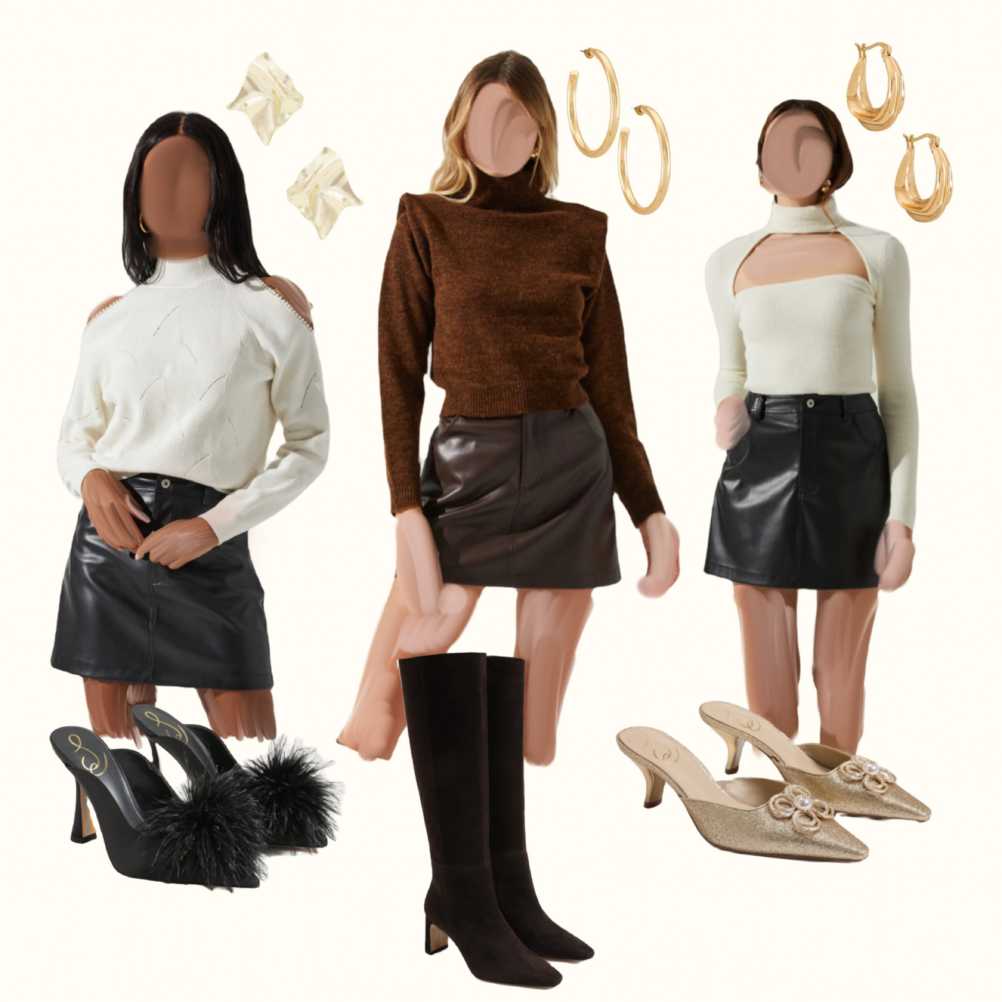 Veruca Faux Leather Mini Skirt