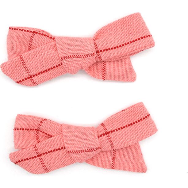 Small Bow Set, Valentine Pink | Maisonette