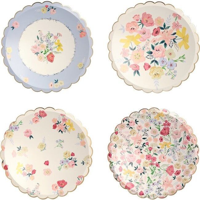 Set of 8 English Garden Dinner Plates, Multi | Maisonette