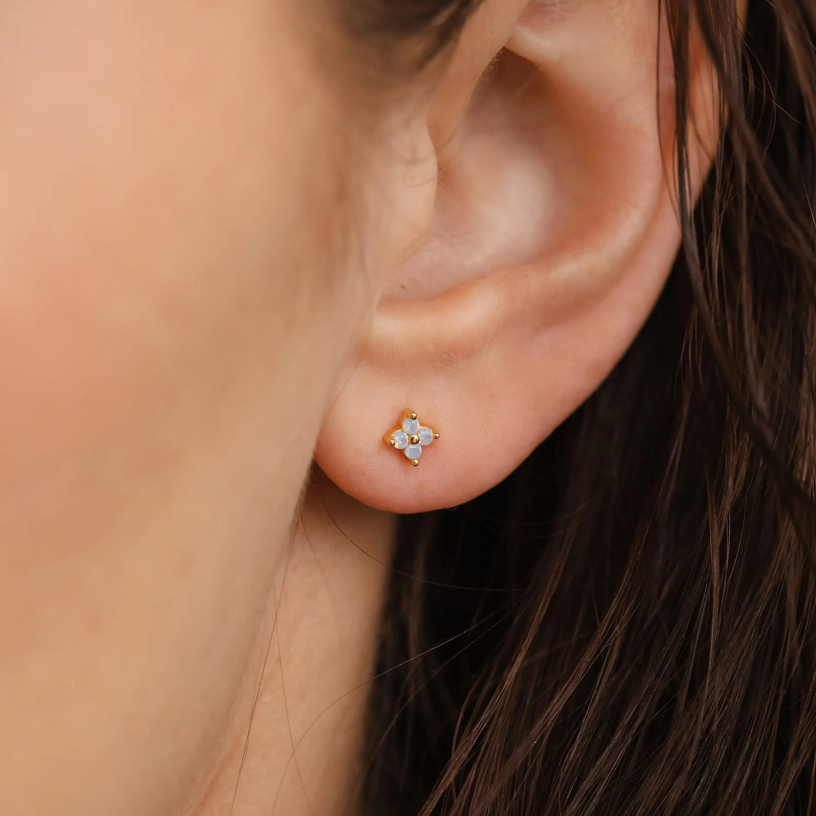 Ivy Flower Studs | Caitlyn Minimalist