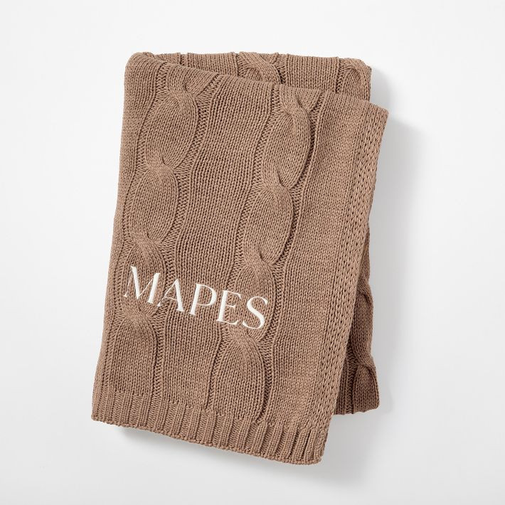 Cable Knit Throw | Mark and Graham