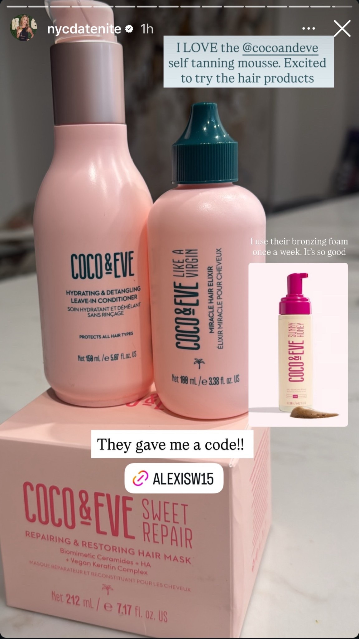 Coco Eve even gave me a code