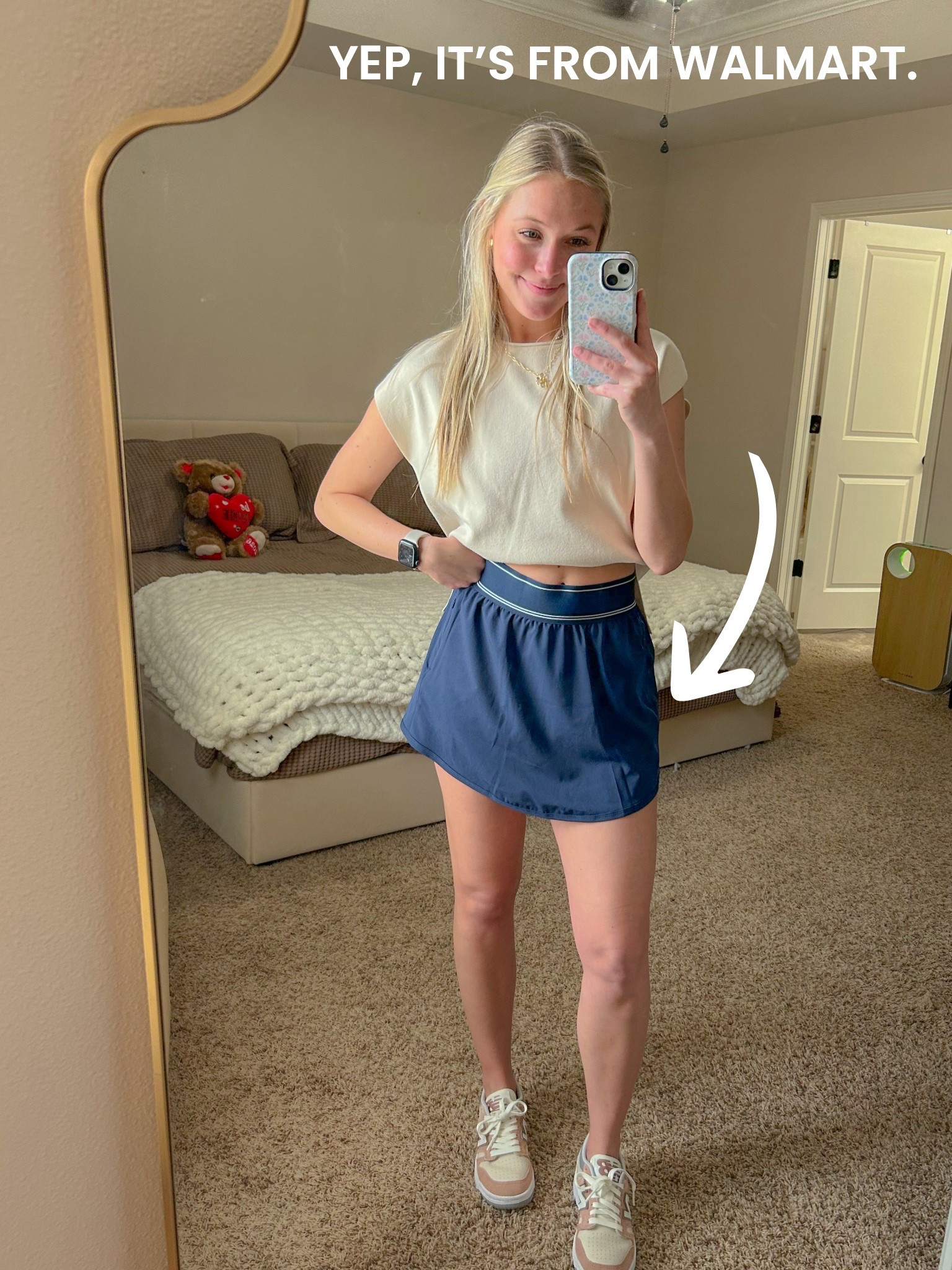 I am OBSESSED with this new Walmart skirt 😭😍 it’s giving name brand!!! #walmart #athleticskirt #walmartskirt 

#LTKootd #LTKActive