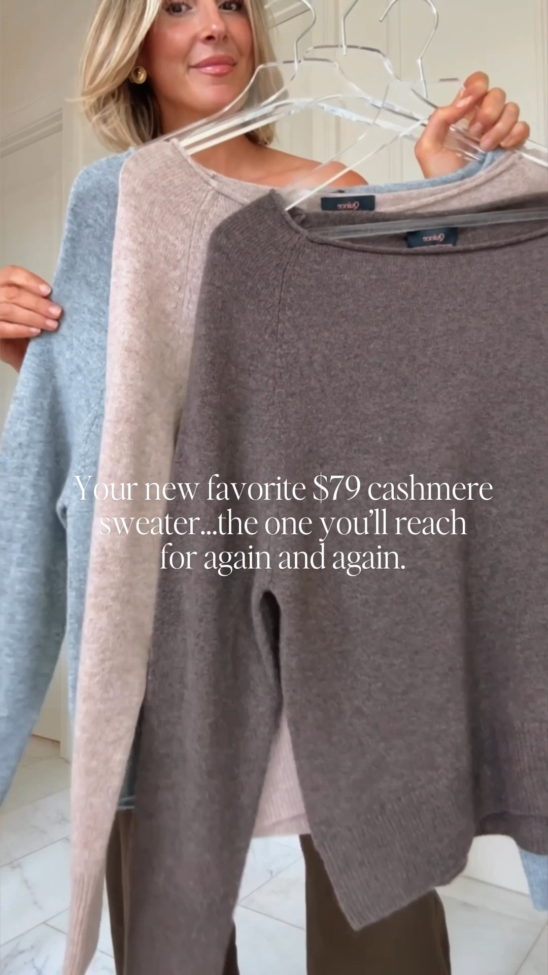This cashmere sweater is amazing! Under $100 and so soft! Fits tts 