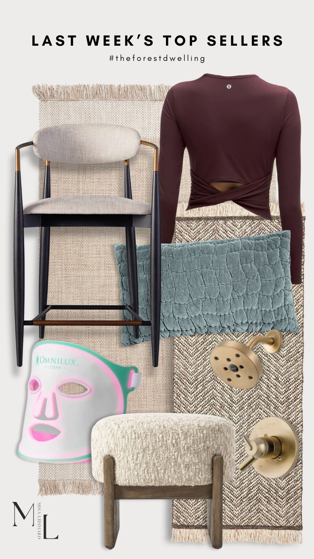 So many of my own personal favorites in last week's top sellers. The jagger counter stools are what we have in the dining area, in the Cary Linen performance fabric. This is the absolute best LED mask. I recently styled this upholstered stool in the primary bedroom and it looks so good. 

 #LTKHome #LTKStyleTip #LTKBeauty