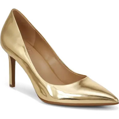 Naturalizer Anna Pointed Toe Pump in Black Leather at Nordstrom, Size 9.5 | Nordstrom