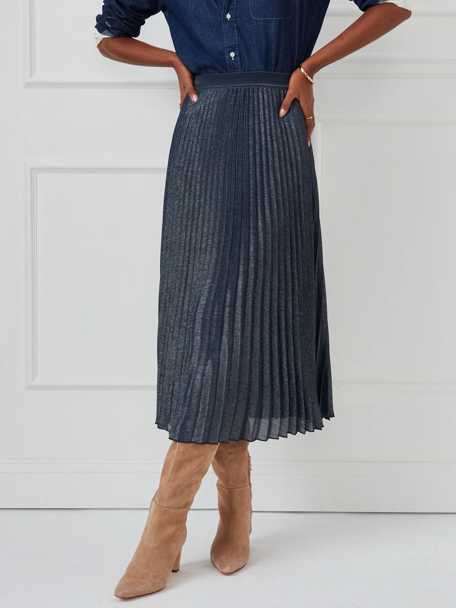 Laura Metallic Skirt | J.McLaughlin