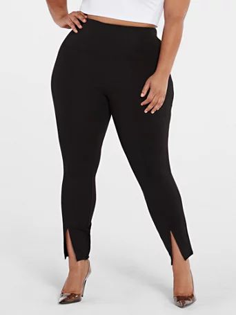 Peyton Center Slit Knit Leggings - Fashion To Figure | Fashion to Figure