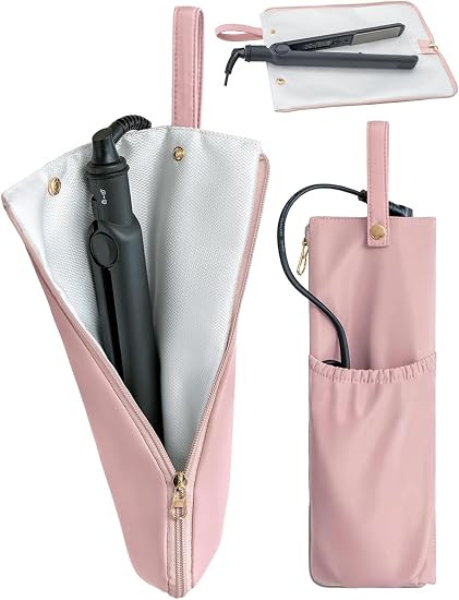 Lifeplus Holder & Mat for Hot Tools, Curling Iron Flat Iron Heat Resistant Hair Tools Travel Bag ... | Amazon (US)