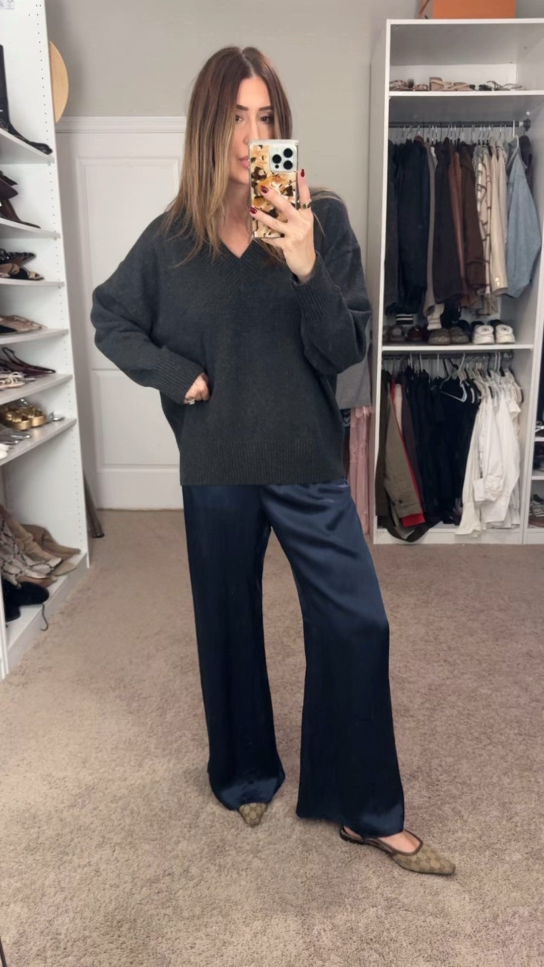 Medium in sweater, small in pants 

#LTKSeasonal