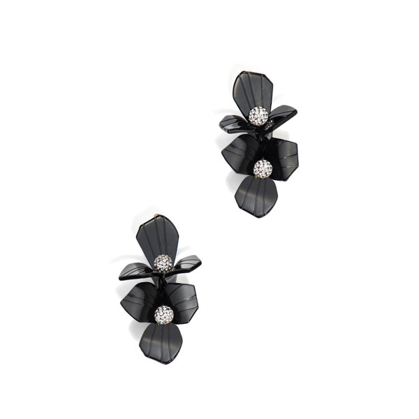 Lele Sadoughi Black Bouquet Earrings gold-black | Rent the Runway