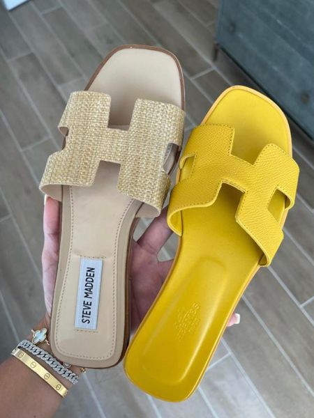 Hermes Oran sandal dupe
Tts- I did 7
Comfortable and come in lots of diff colors 

Under $100 
Steve Madden sandals summer shoes spring slides 

#LTKSeasonal #LTKshoecrush #LTKFind