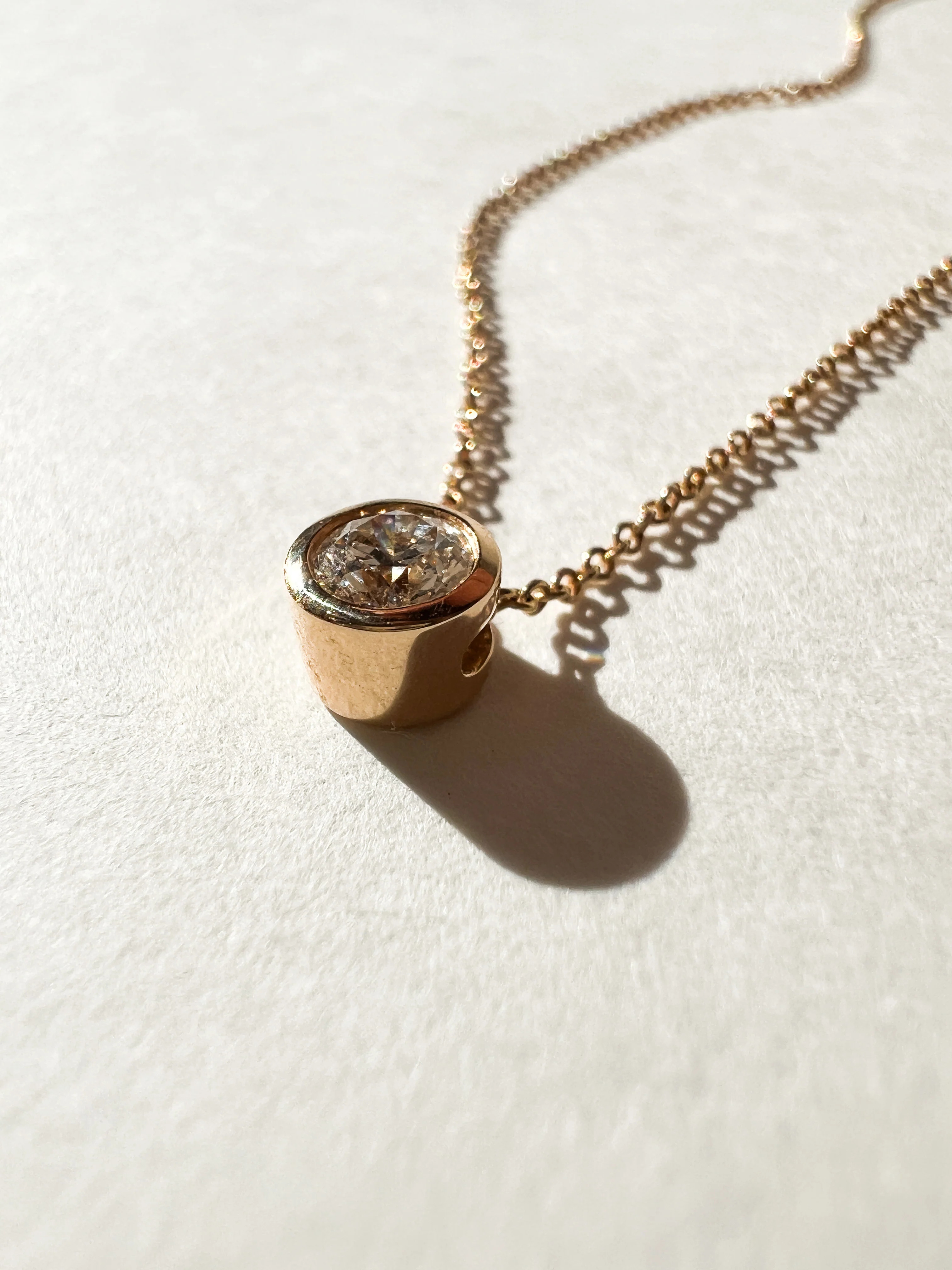 Lab-Grown Diamond Solitaire Necklace | Natalie Borton