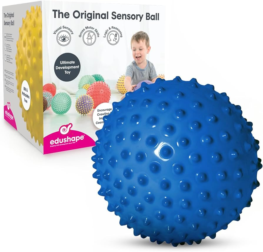 Edushape Sensory Ball for Baby - 7\u201d Solid Primary Color Baby Ball That Helps Enhance Gross M... | Amazon (US)